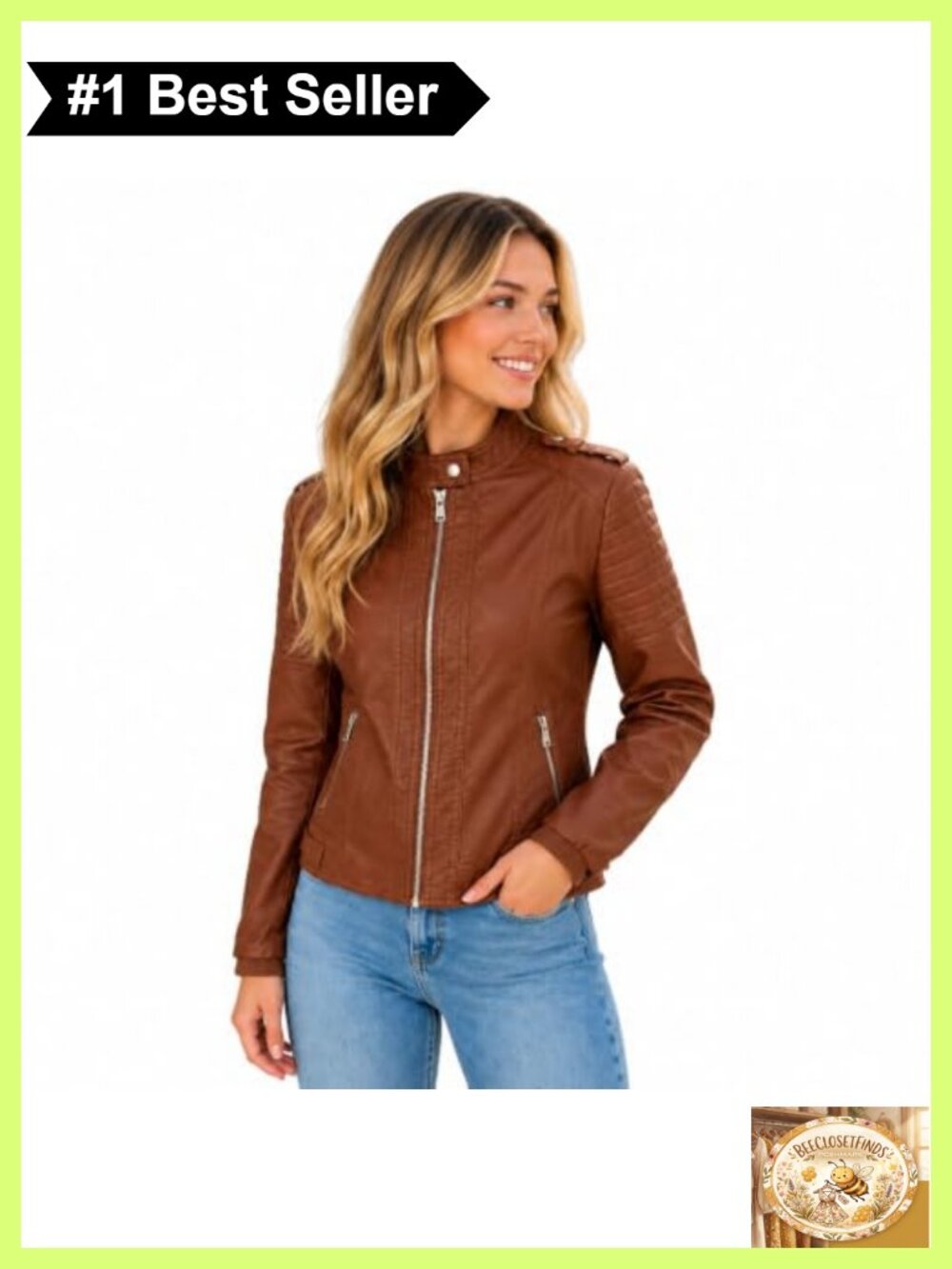 Faux Leather Moto Biker Jacket Vegan Coat Juniors Fit
